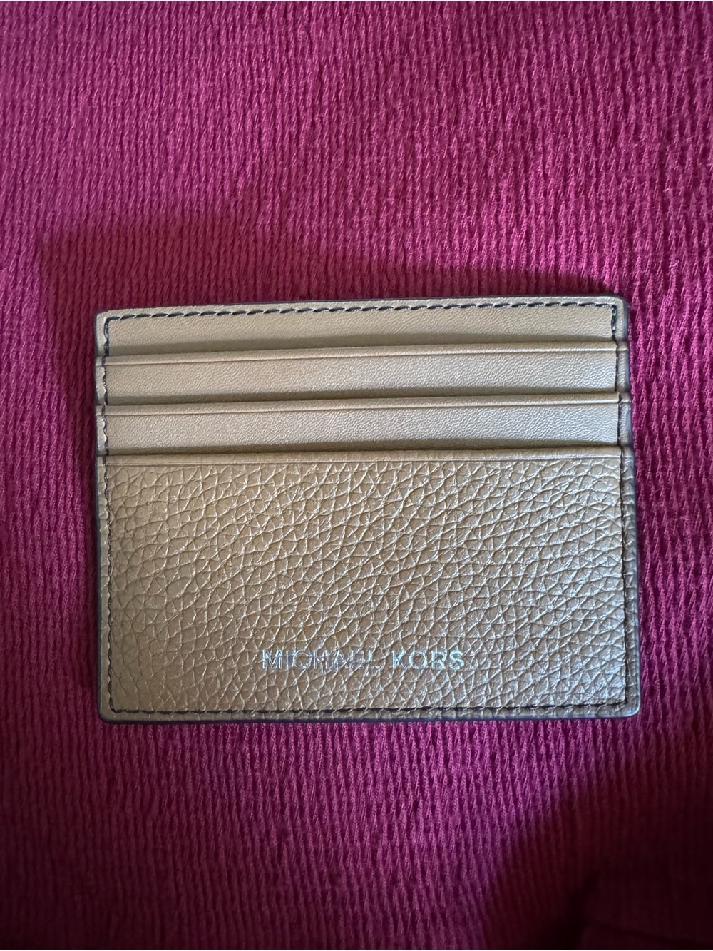 Michael Kors Brown Leather Card Holder
